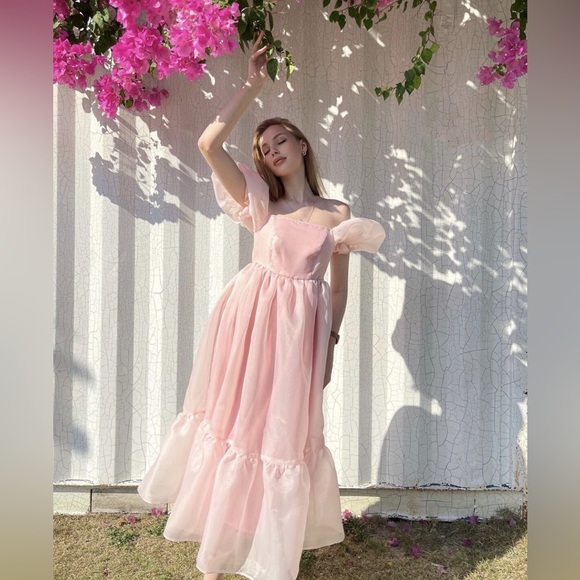 J.ING Ever After Pink Puff Sleeve Mini Dress - Large - Picture 3 of 6